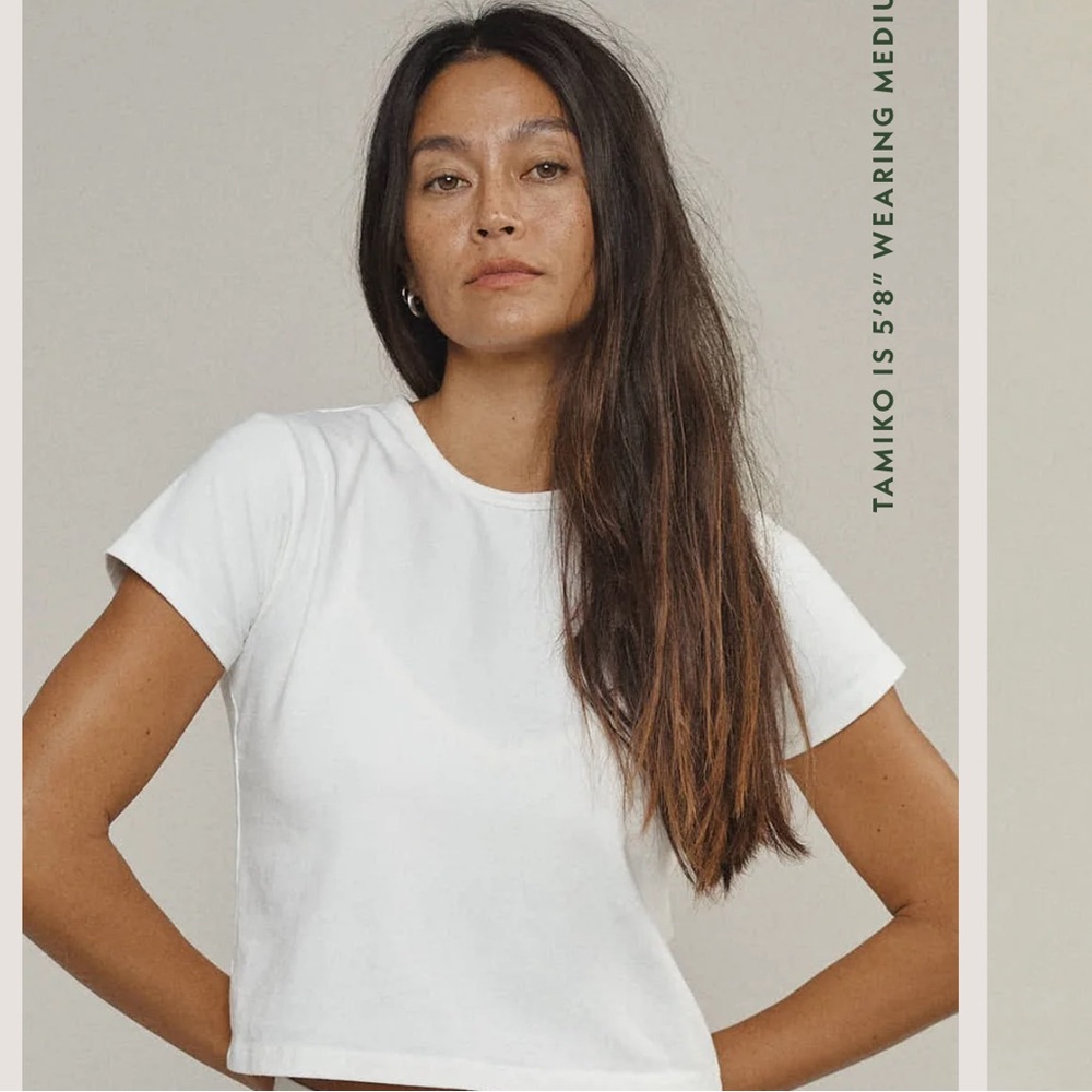Jungmaven tiny tee in color washed white
